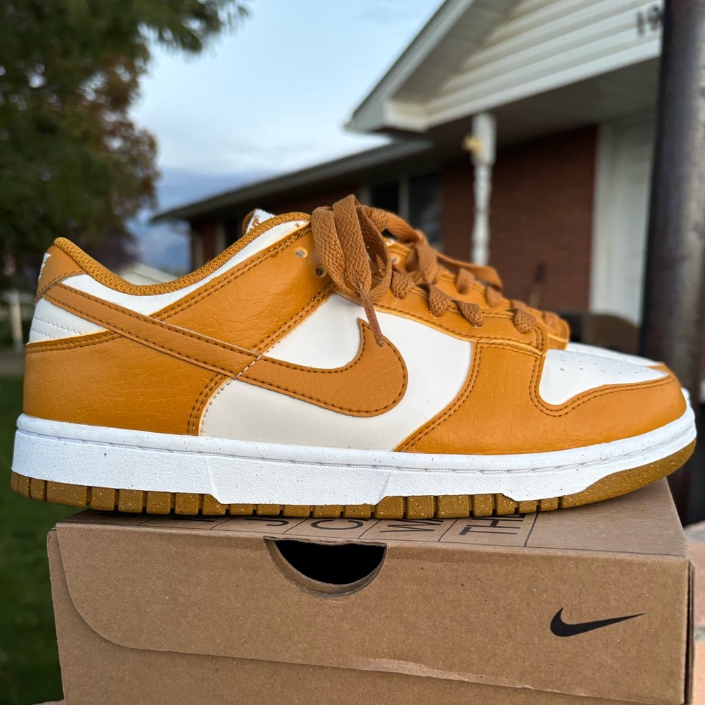 Nike Dunk Low Next Nature Phantom Gold Suede